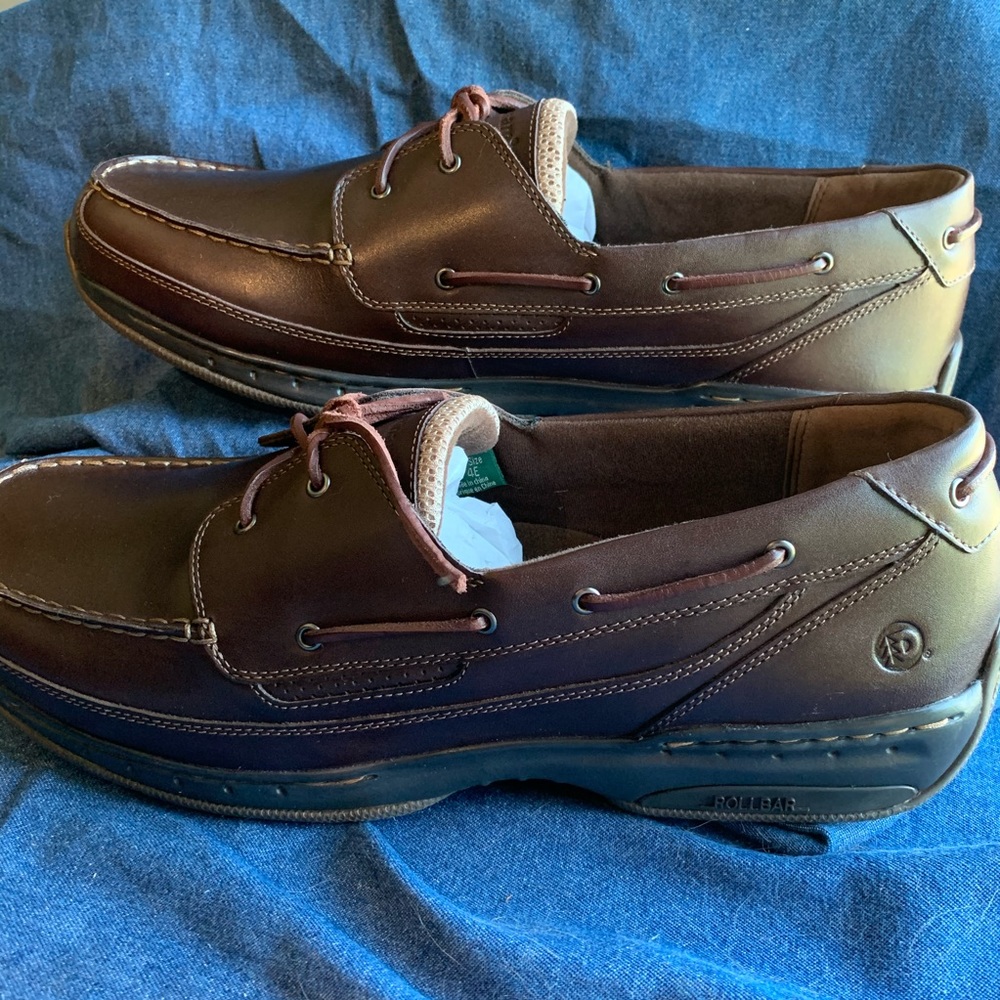 Dunham Boat Shoes 15 4E Wide NIB brown